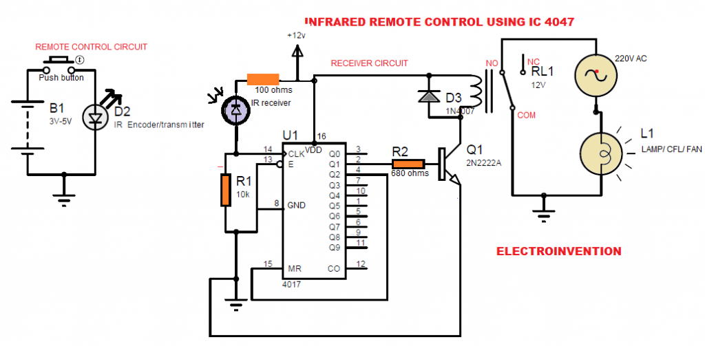 How To Make IR Remote Control ON/OFF Switch Circuit Without Any IC.  Simplest Remote Control Circuit 