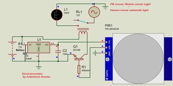 PIR motion sensor light