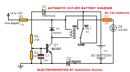 automatic battery charger circuit