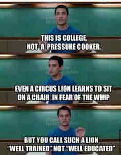 GREAT EDUCATION SYSTEM 3 idiots scene