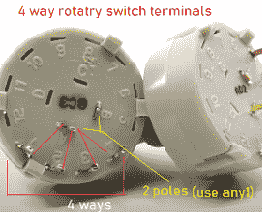 rotary switch terminals
ic555 timer alarm circuit