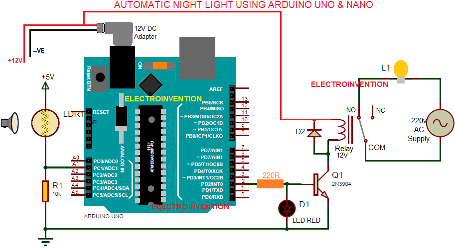 arduino automatic night light
