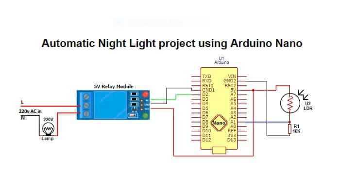 Arduino automatic night light