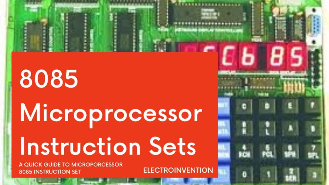 case study instruction set of 8085 processor