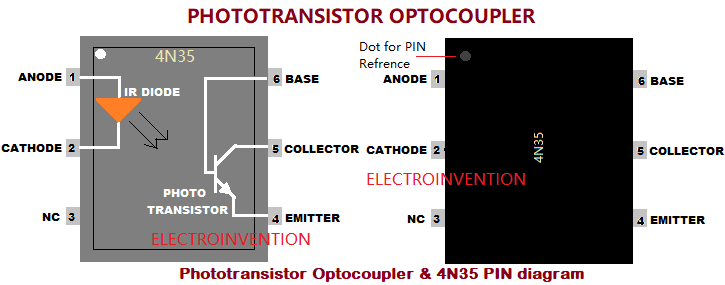 IC 4n35 pin optoisolator