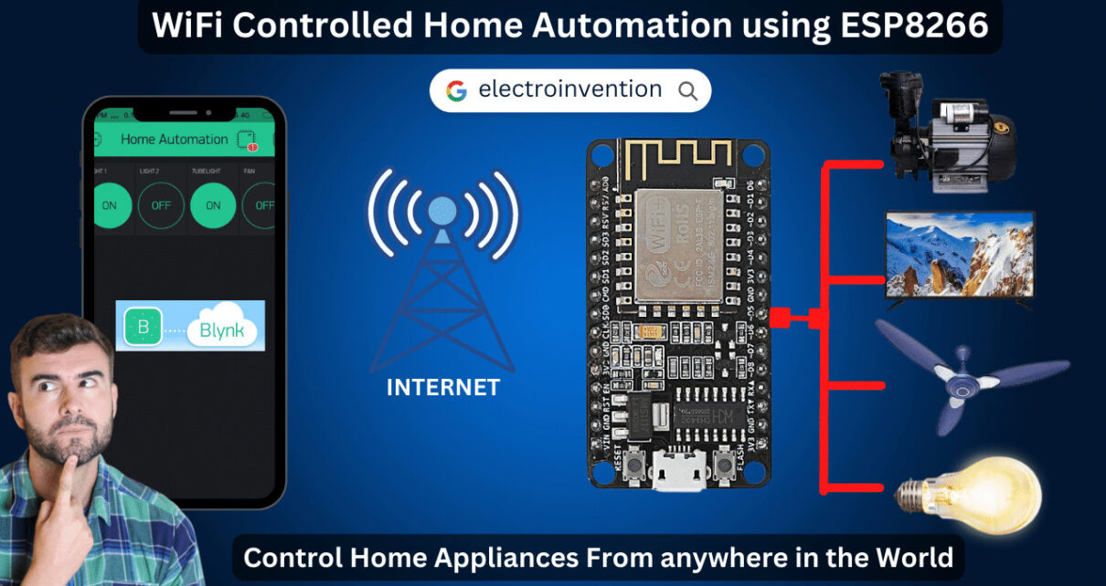 Wifi controlled home automation using iot esp 8266